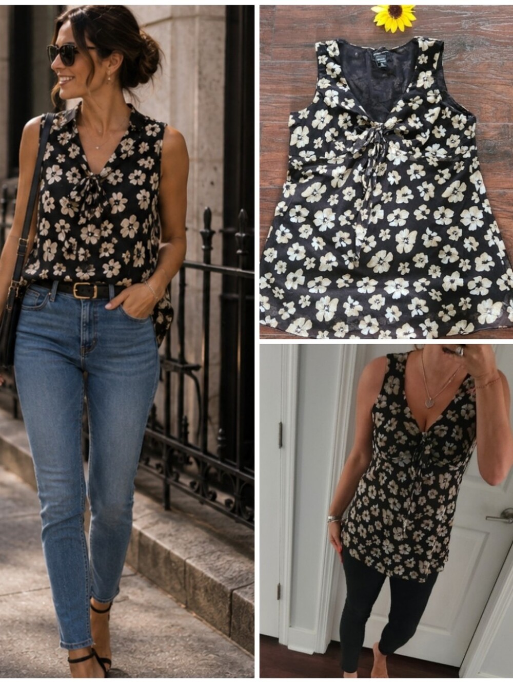 NEW YORK COMPANY FLOWERS TANK TOP